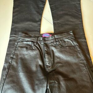 Covered Edikted Black faux leather Pants